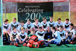 Reeds Hockey 1st X1 30in x 40in oil on canvas - painting by christina pierce, cricket artist
