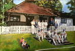 The Admiral 30in x 40in oil on canvas - painting by christina pierce, cricket artist