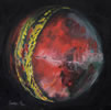 Holly Ball - oil on canvas 32” x 32” by christina pierce, cricket artist