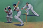 Keeper - oil on canvas 16” x 24” by christina pierce, cricket artist