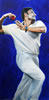 Anil Kumble Test 48in x 24in oil on canvas by christina pierce, cricket artist