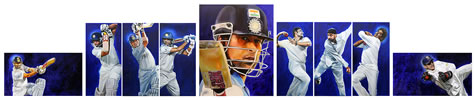 Blue series by christina pierce, cricket artist