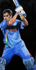 MS Dhoni 48in x 24in oil on canvas by christina pierce, cricket artist