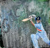 Sachin in the nets 71in x 73in mixed media on canvas by christina pierce, cricket artist