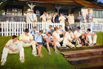 Reed's School 1st X1 2013 size 2' x 3' - painting by christina pierce, cricket artist